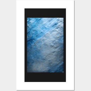 Blue Ice - An abstract texture for artistic walls ! Posters and Art